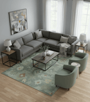 Tulu Distressed Modern Ikat Design Hand Knotted Custom Made wool rug