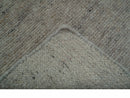 Tulu Modern Solid Beige Hand Knotted Wool Area Rug
