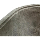 Tundra Gray Marble Freestanding Bathtub - Hand-Carved Matte Finish