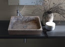 Tundra Gray Marble Farmhouse Bathroom Sink Handcrafted Apron Front