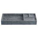 Tundra Gray Marble Rectangular Wall-mount Sink (W)16" (L)40" (H)5" front view