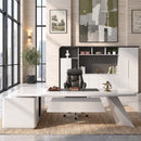 Turing · White L-Shaped Executive Desk