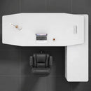 Turing · White L-Shaped Executive Desk