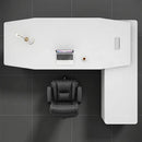 Turing · White L-Shaped Executive Desk