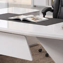 Turing · White L-Shaped Executive Desk