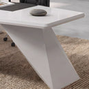 Turing · White L-Shaped Executive Desk