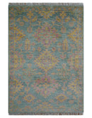 Turkish Design Pink Hand Knotted 4x6 Wool Area Rug