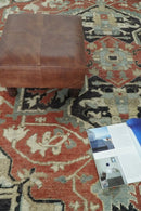 Traditional Heriz Rust And Beige Wool Area Rug - Hand Knotted by The Rug Decor