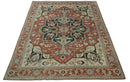 Traditional Heriz Rust And Beige Wool Area Rug - Hand Knotted by The Rug Decor