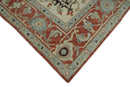 Traditional Heriz Rust And Beige Wool Area Rug - Hand Knotted by The Rug Decor