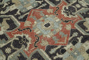 Traditional Heriz Rust And Beige Wool Area Rug - Hand Knotted by The Rug Decor