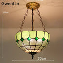 GobekUsa Diamond Square Stained Glass Pendant Light for Home Decor and Lighting