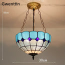 GobekUsa Diamond Square Stained Glass Pendant Light for Home Decor and Lighting