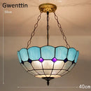 GobekUsa Diamond Square Stained Glass Pendant Light for Home Decor and Lighting