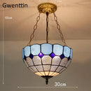 GobekUsa Diamond Square Stained Glass Pendant Light for Home Decor and Lighting