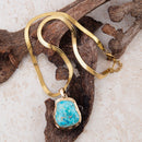 Turquoise Baron Snake Chain Pendant Necklace