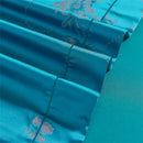 GobekUsa Blue Satin Jacquard Embroidery Bedding Set: King/Queen Size Bed Lines, Duvet Cover, Pillowcase
