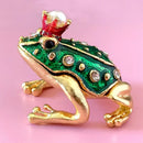 Turquoise enamel swan crystal animal figurines trinket box bedroom decor by Decorbites