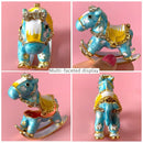 Turquoise enamel swan crystal animal figurines trinket box bedroom decor by Decorbites
