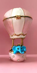 Turquoise enamel swan crystal animal figurines trinket box bedroom decor by Decorbites