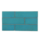 Turquoise Flats Fine Textured Glazed Terracotta Tiles 2 1/8x7 1/2