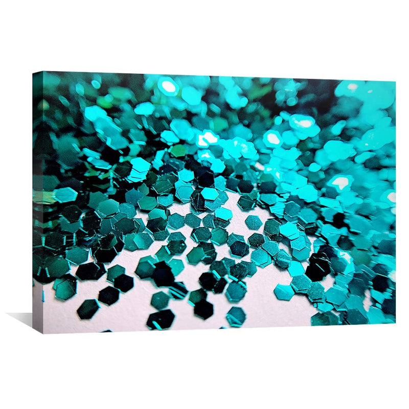 Turquoise Glitter Canvas