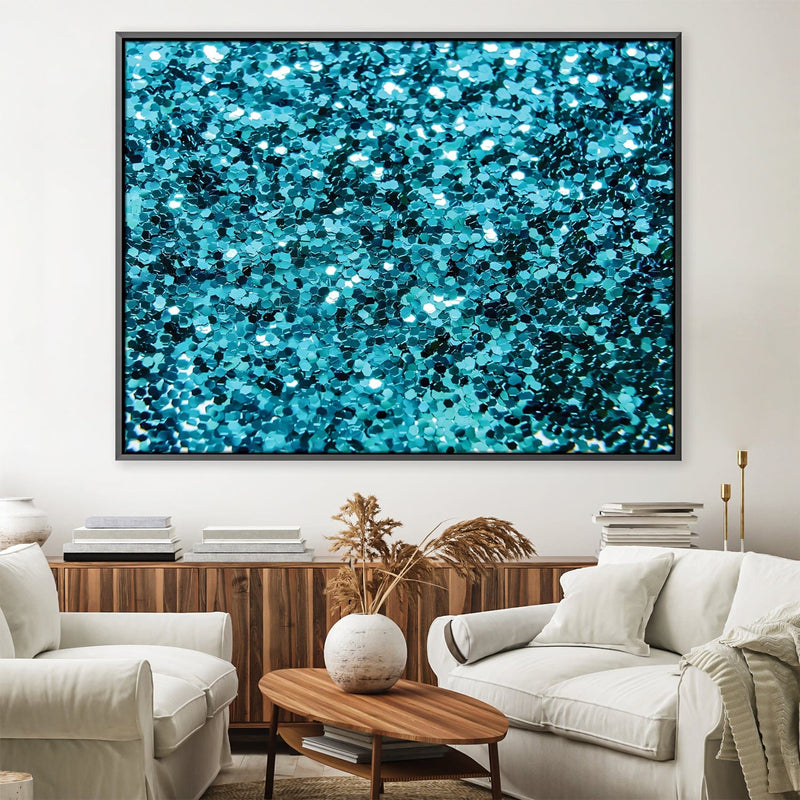 Turquoise Glitter II Canvas