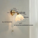 GobekUsa Blue Glass Wall Sconce Pull Chain Switch Rotate Stair Light