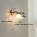 GobekUsa Blue Glass Wall Sconce Pull Chain Switch Rotate Stair Light