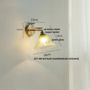 GobekUsa Blue Glass Wall Sconce Pull Chain Switch Rotate Stair Light