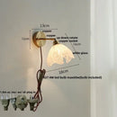 GobekUsa Blue Glass Wall Sconce Pull Chain Switch Rotate Stair Light