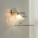 GobekUsa Blue Glass Wall Sconce Pull Chain Switch Rotate Stair Light