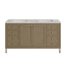 James Martin Chicago 60" Double Bathroom Vanity, Walnut Whisper