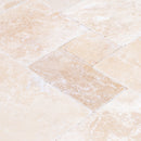 Tuscany Beige French Pattern Set Brushed and Chiseled Travertine Tiles