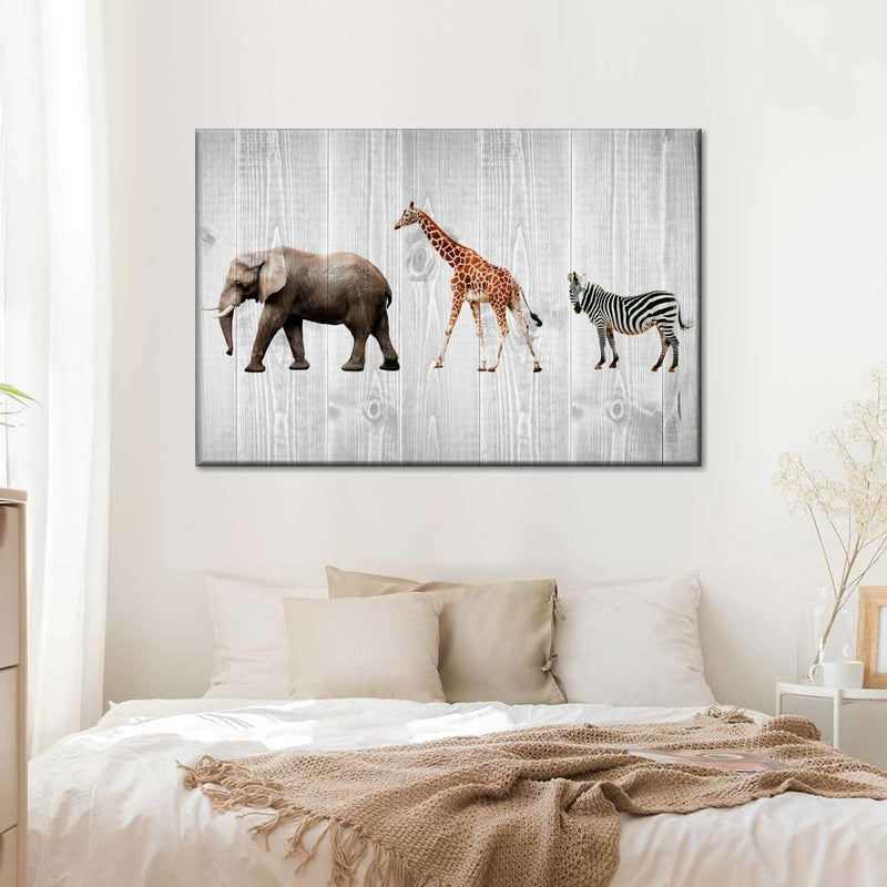 Wooden Safari Wall Art