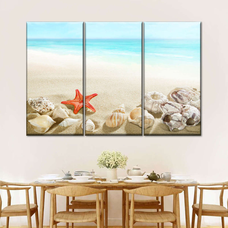 Seashells At The Beach Wall Art