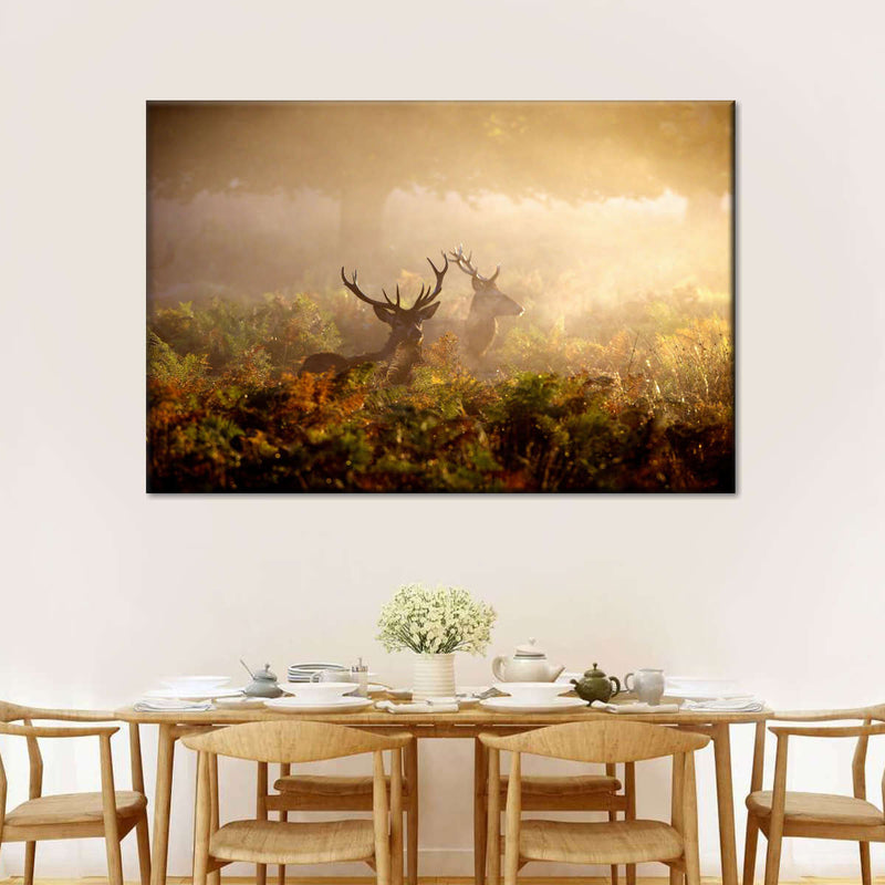 Misty Morning Deer Wall Art