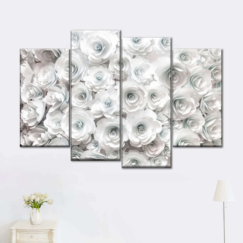 White Roses Wall Art