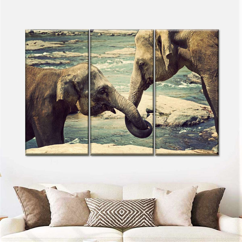 Asian Elephants Wall Art