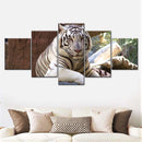 Resting White Tiger Wall Art