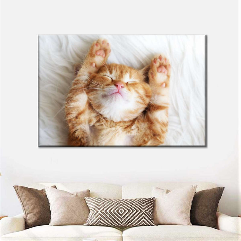 Sleepy Kitty Wall Art