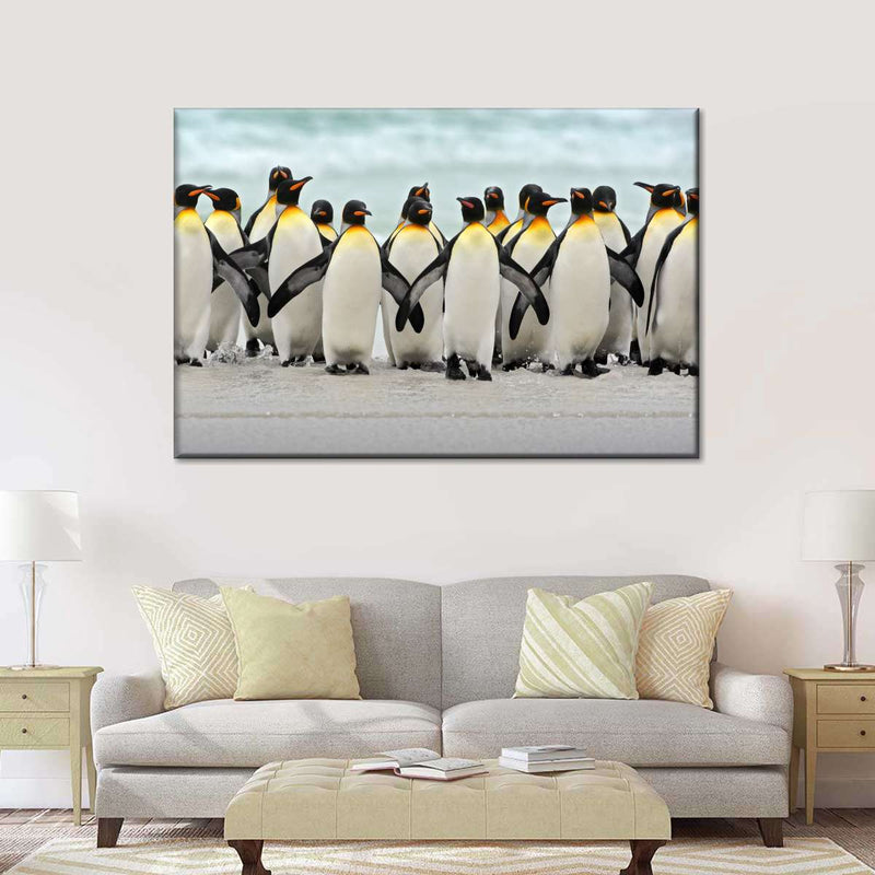 Waddle Of Penguins Wall Art