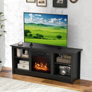 TV Stand for up to 65 Inch Flat Screen TVs with Adjustable Shelves for 18 Inch Electric Fireplace (Not Included) by LJGDeals