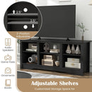 TV Stand for up to 65 Inch Flat Screen TVs with Adjustable Shelves for 18 Inch Electric Fireplace (Not Included) by DirectDeals