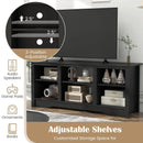TV Stand for up to 65 Inch Flat Screen TVs with Adjustable Shelves for 18 Inch Electric Fireplace (Not Included) by LJGDeals