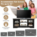 TV Stand for up to 65 Inch Flat Screen TVs with Adjustable Shelves for 18 Inch Electric Fireplace (Not Included) by DirectDeals