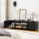TV Stand with Power Outlet and 2 Cable Holes for 65 Inch TVs
