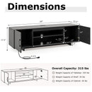 TV Stand with Power Outlet and 2 Cable Holes for 65 Inch TVs
