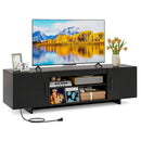 TV Stand with Power Outlet and 2 Cable Holes for 65 Inch TVs by LJGDeals