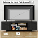 TV Stand with Power Outlet and 2 Cable Holes for 65 Inch TVs by LJGDeals